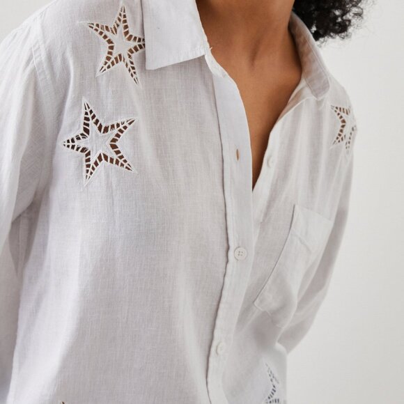 Rails Charli Shirt - White Eyelet Stars - Picture 3 of 9
